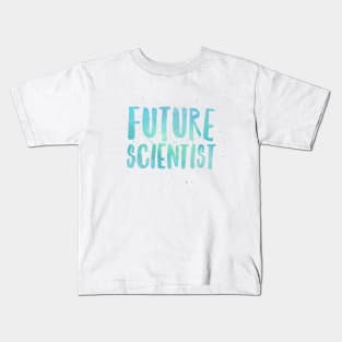 Future Scientist Blue Text Print Boys Kids T-Shirt